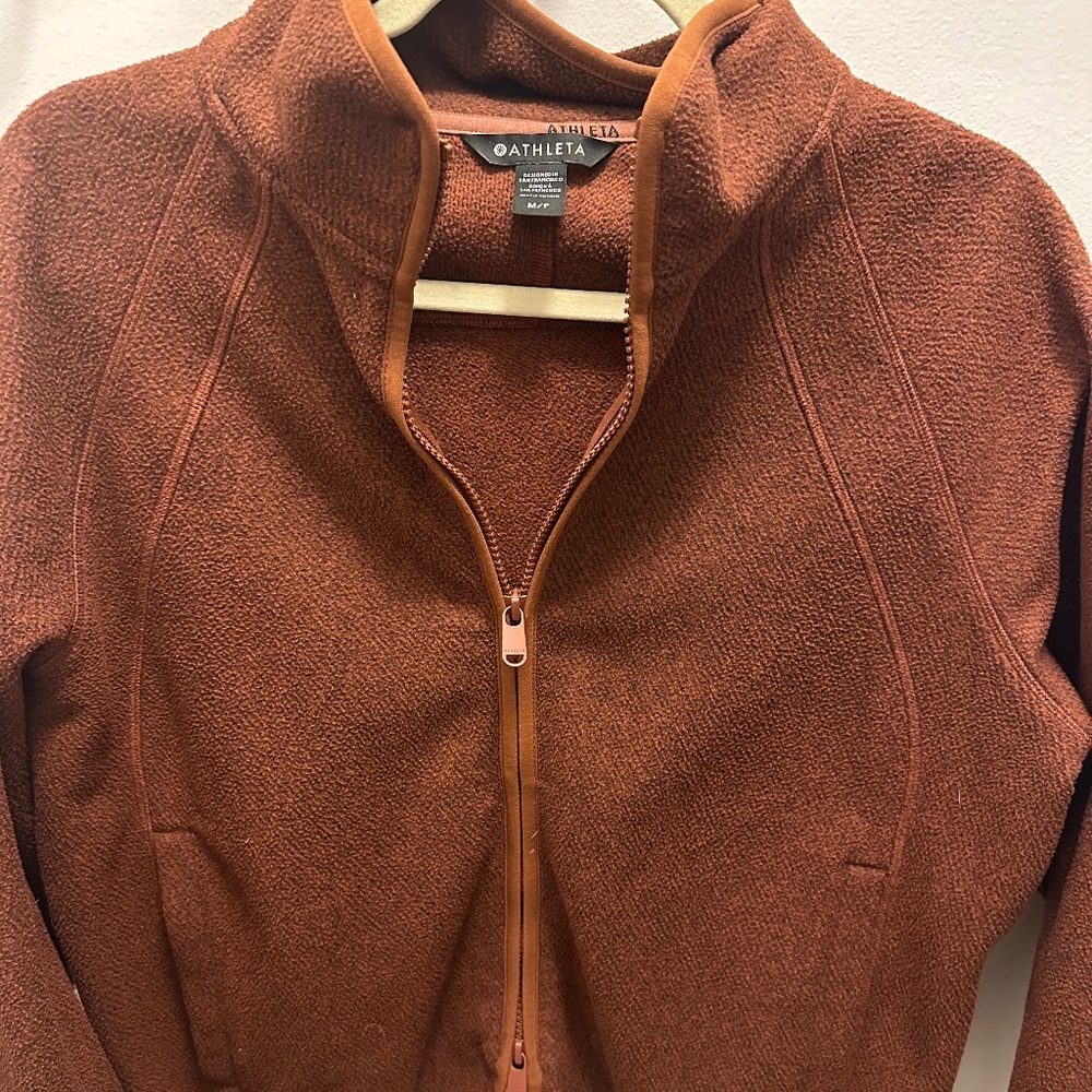 Athleta Stroll Fleece Full Zip - Petite Medium